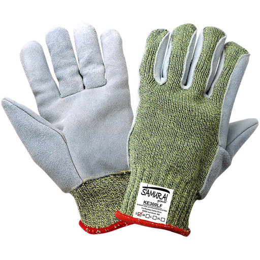 [A-113SLP-S] [A-113SLP] 7 Gauge Samurai® Cut Resistant Leather Palm Glove - Closeout Item (Discontinued)