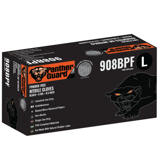 [A-908BPF] 6 Mil Disposable Gloves Nitrile Gloves - Powder Free