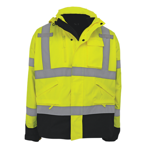 [SA-GLO-P3] FrogWear® High-Visibility Yellow/Green Three-in-One Hybrid Parka