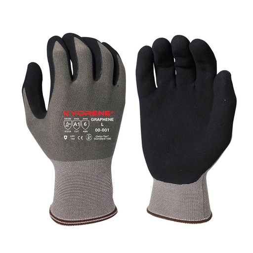 [A-00-001] 15 Gauge Black HCT MicroFoam Nitrile Palm Coated Glove