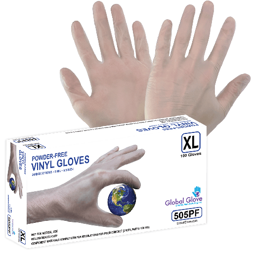[A-505PF] 5 Mil Disposable Vinyl Glove, Powder-Free