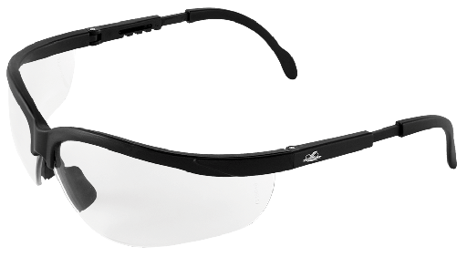 [EP-BH461AF] Safety Glasses with Matte Black Frame & Clear Anti-Fog Lens, Adjustable Temples