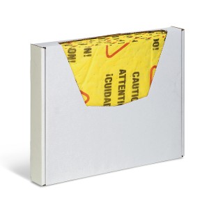 [SR-YPZ25S-BX] Spilltech Caution Mat Pads 125 pads, Light Weight