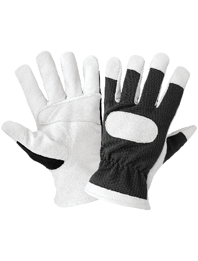 [A-HR4008-L] Hot Rod Gloves Premium-Grade Grain Goatskin Leather Palm Mechanics Style Gloves