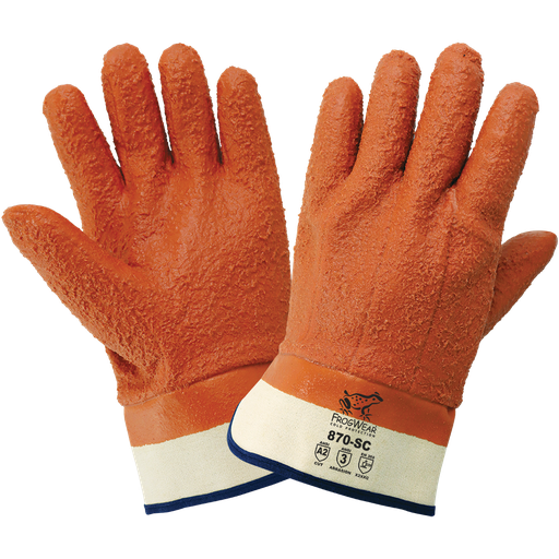 [A-870-SC] FrogWear® Cold Protection Heavy-Duty Rough Finish PVC Gloves
