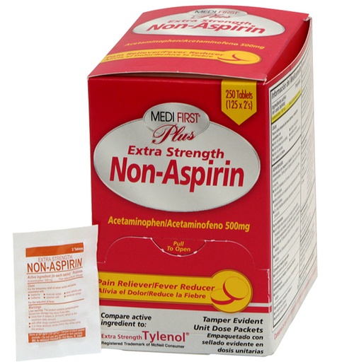 [FA-90448] Non-Aspirin Extra Strength 500mg Tablets, 125x2/Box