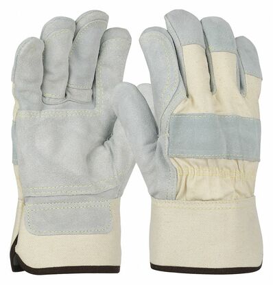 [A-500DP-AA] Premium Split Cowhide Leather Double Palm Work Glove