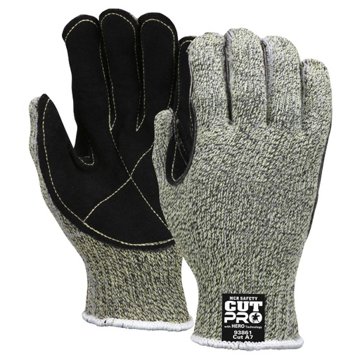 [A-93861] Cut Pro® Hero™ Cut Resistant Work Gloves W/ Leather Palm