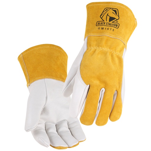 [A-GM1615-WT] Cowhide MIG Glove with Side Padding