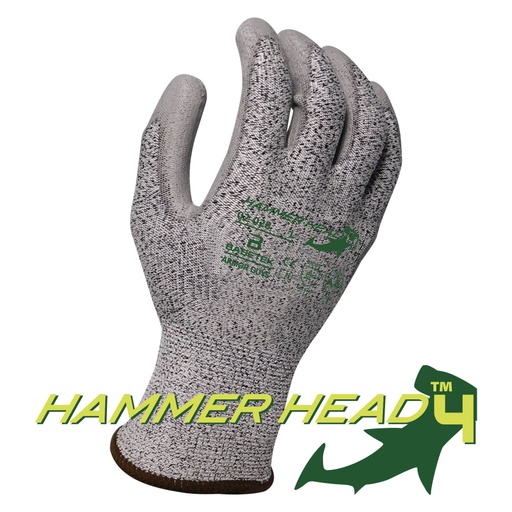 [A-6832-04CR] Basetek® Hammer Head HDPE PU Coated A4