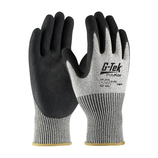 [A-16-350] G-Tek® Seamless Knit PolyKor® Blended with Double-Dipped Nitrile Coated Glove