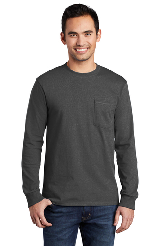 [UF-PC61LSP] Port & Company® Long Sleeve Essential Pocket Tee