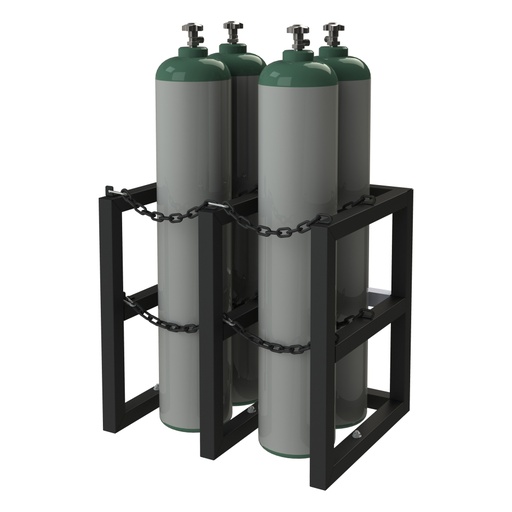 [IP-GCRV-302430-08T] Gas Cylinder Rack for 4 Vertical Cylinders