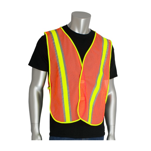 [SA-SV-300-0900-OR] Non-ANSI Two-Tone Mesh Safety Vest