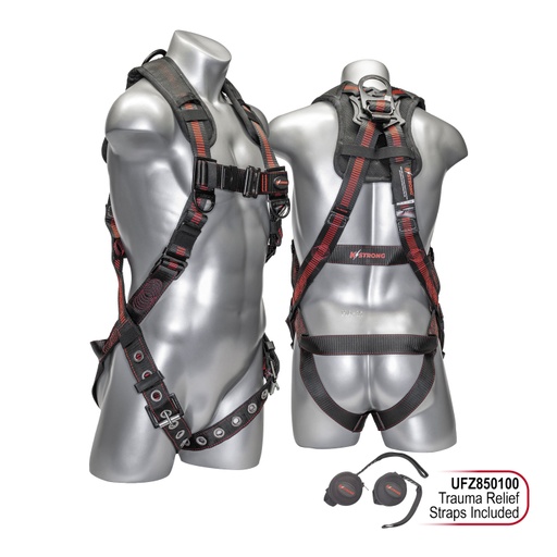 [FP-UFH15201GQ] 5-Point FBH, Back/Shoulder Pad, Enhanced Dorsal D-ring, QC Chest, All Black Fittings, TB Legs