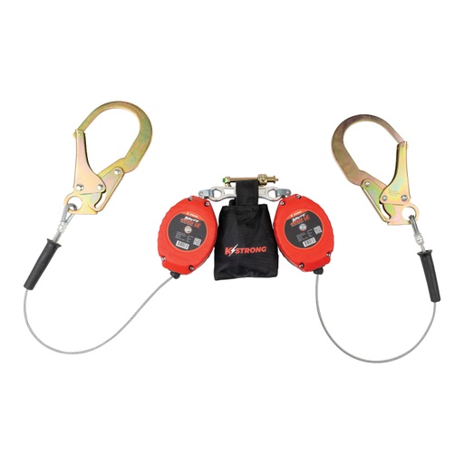 [FP-UFS314006LD] [FP-UFS314006LD] 8.5' Dual Leading Edge (LE) Rated SRL with swivel rebar hooks at anchorage end, other end dorsal connector shock pack assembly