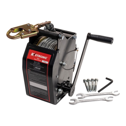 [FP-UFT531130] [FP-UFT531130] 100' Galvanized wire cable Personnel/Material rated bi-directional winch