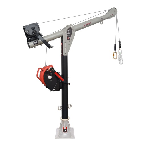 [FP-UFT551021DK] [FP-UFT551021DK] Megadavit™ Floor Mount Deluxe Kit. Includes Floor Mount Column Mast Receiver, 54 in. Column Mast, 3 ft. Cantilever Boom Arm with Winch Bracket, 60 ft. 3-way Rescue Retrieval SRL-R with Mounting Bracket, and 60 ft. Material / Personnel Winch