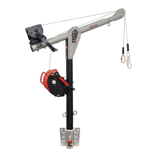 [FP-UFT551031DK] [FP-UFT551031DK] Megadavit™ Wall Mount Deluxe Kit. Includes Wall Mount Column Mast Receiver, 54 in. Column Mast, 3 ft. Cantilever Boom Arm with Winch Bracket, 60 ft. 3-way Rescue Retrieval SRL-R with Mounting Bracket, and 60 ft. Material / Personnel Winch