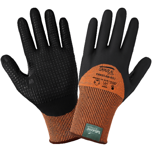 [A-CR835-RD] Samurai Glove® High-Visibility Cut Resistant Three-Quarter Coated Touch Screen Gloves