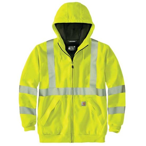 [UF-104988] Carhartt High-Visibility Loose Fit Midweight Thermal-Lined Full-Zip Class 3 Sweatshirt