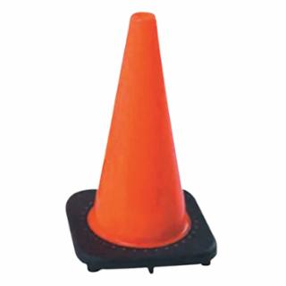 [IP-03-500-09] Orange Traffic Cone with Black Base, 12"