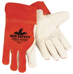 [A-4921] Safety Red Ram™ Leather Welding Work Gloves