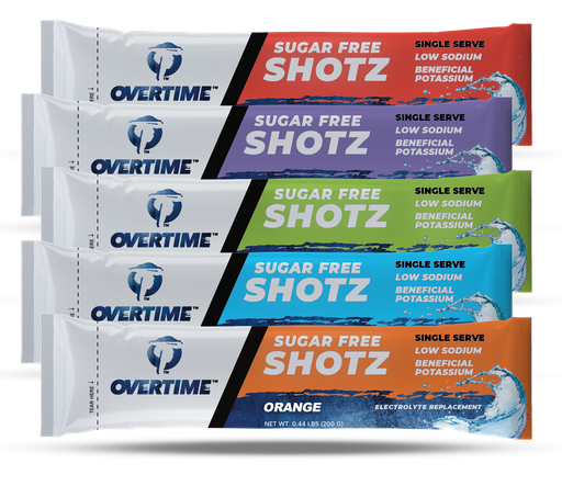 [SP-OT-55-400VP] Overtime™ Single Serve Shotz Electrolyte Replacement for 16.9 fl oz Bottle 80 Each/PK, 5 PK/CS