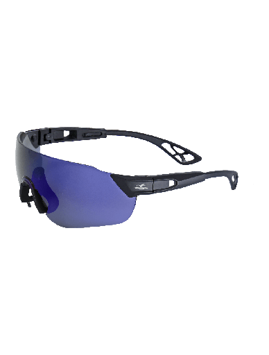 [EP-BH869AF] [EP-BH869AF] Tetra™ Blue Mirror Anti-Fog Lens, Matte Black Frame Safety Glasses, Smoke