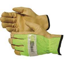 [A-908] Pigskin Leather Palm Driver Unlined Mesh Back