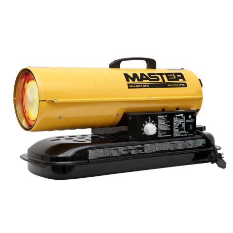 [MH-80TBOA-KFA] Master 80,000 BTU Battery Operated Kerosene/Diesel Forced Air Heater with Thermostat - Battery Not Included