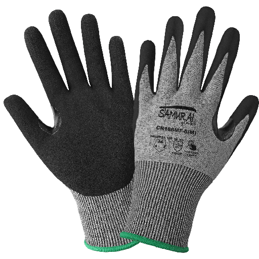 [A-CR186MF] Samurai Glove® Cut Resistant FDA Compliant Nitrile-Coated Tuffalene® Gloves with Touch Screen Fingers