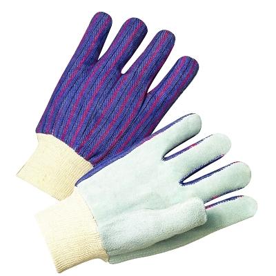 [A-2010-L] Anchor Brand Leather Palm Knit Wrist Cotton Gloves