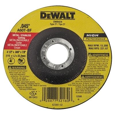 [IP-DW8424] DeWalt® HP T27 Metal Cuttiing Wheels DW8424
