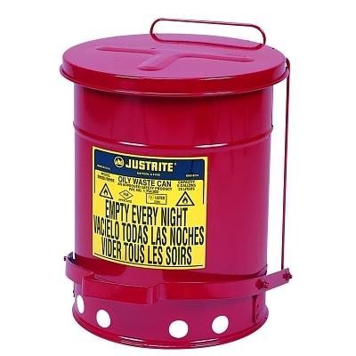 [IP-09100] Justrite Red Oily Waste Cans 9100