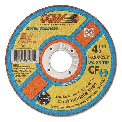 [IP-35515] CGW Abrasives Quickie Cut™ Contaminate Free Cut-Off Wheels 35515