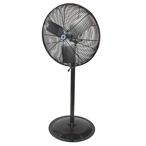 [IP-TW20B-PRB] 20" Twister Oscillating Circulation Fan, Black OSHA Guards, Black Round Pedestal