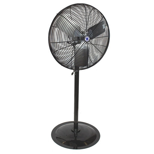 [IP-TW24B-PRB] 24" Twister Oscillating Circulation Fan, Black OSHA Guards, Black Round Pedestal