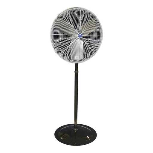 [IP-TW30W-PRB] 30" Twister Oscillating Circulation Fan, White OSHA Guards, Black Round Pedestal
