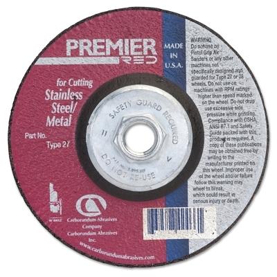 [IP-05539502873] Carborundum Premier™ Red Zirconia Alumina Depressed Center Wheels