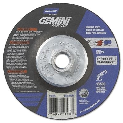 [IP-66252843585] Norton Gemini FastCut Depressed Center Wheel