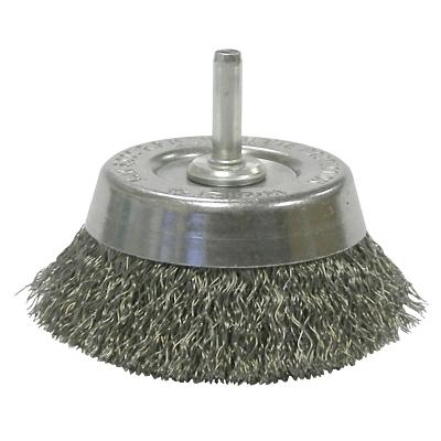 [IP-14302] Weiler® Stem-Mounted Crimped Wire Cup Brushes 14302