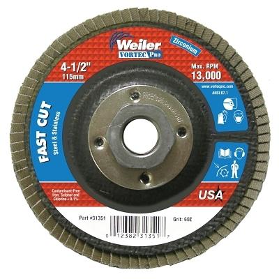 [IP-31351] Weiler® Vortec Pro® Abrasive Flap Discs 31351