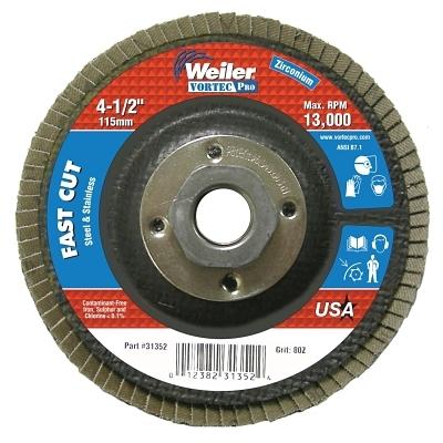 [IP-31352] Weiler® Vortec Pro® Abrasive Flap Discs 31352