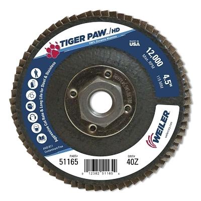 [IP-51165] Weiler® Tiger Paw™ Super High Density Flap Discs 51165