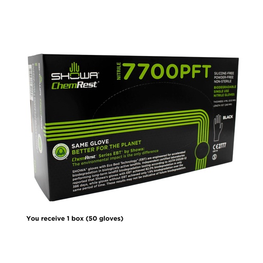 [A-770PFT] SHOWA® N-DEX® 7700PFT Disposable Nitrile Gloves