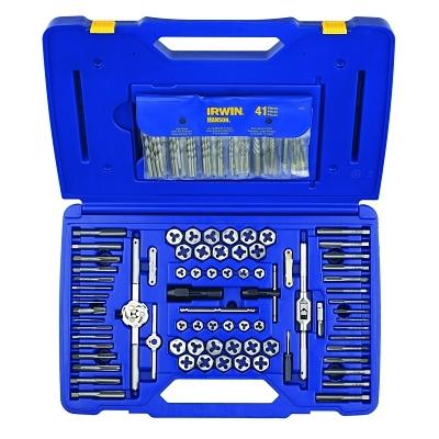 [IP-26377] Irwin Hanson® 117-Pc Machine Screw/Fractional/Metric Tap & Hex Die and Drill Bit Deluxe Sets