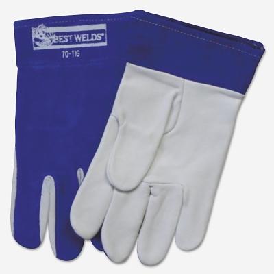 [A-70TIG-L] Best Welds Split Cowhide/Goatskin Palm 70-TIG Welding Gloves