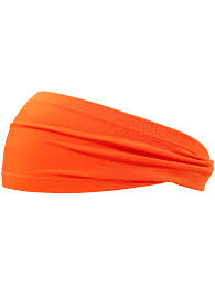 [HF-HB-400] FrogWear™ HV High-Visibility Orange Tapered Cooling Headband with Four-Way Stretch