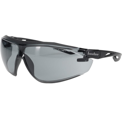 [EP-250-15-5523] ECO Series™ Bio-Based Full Frame Safety Glasses with Black Frame, Gray Lens and Anti-Scratch / FogLess® 3Sixty™ Coating